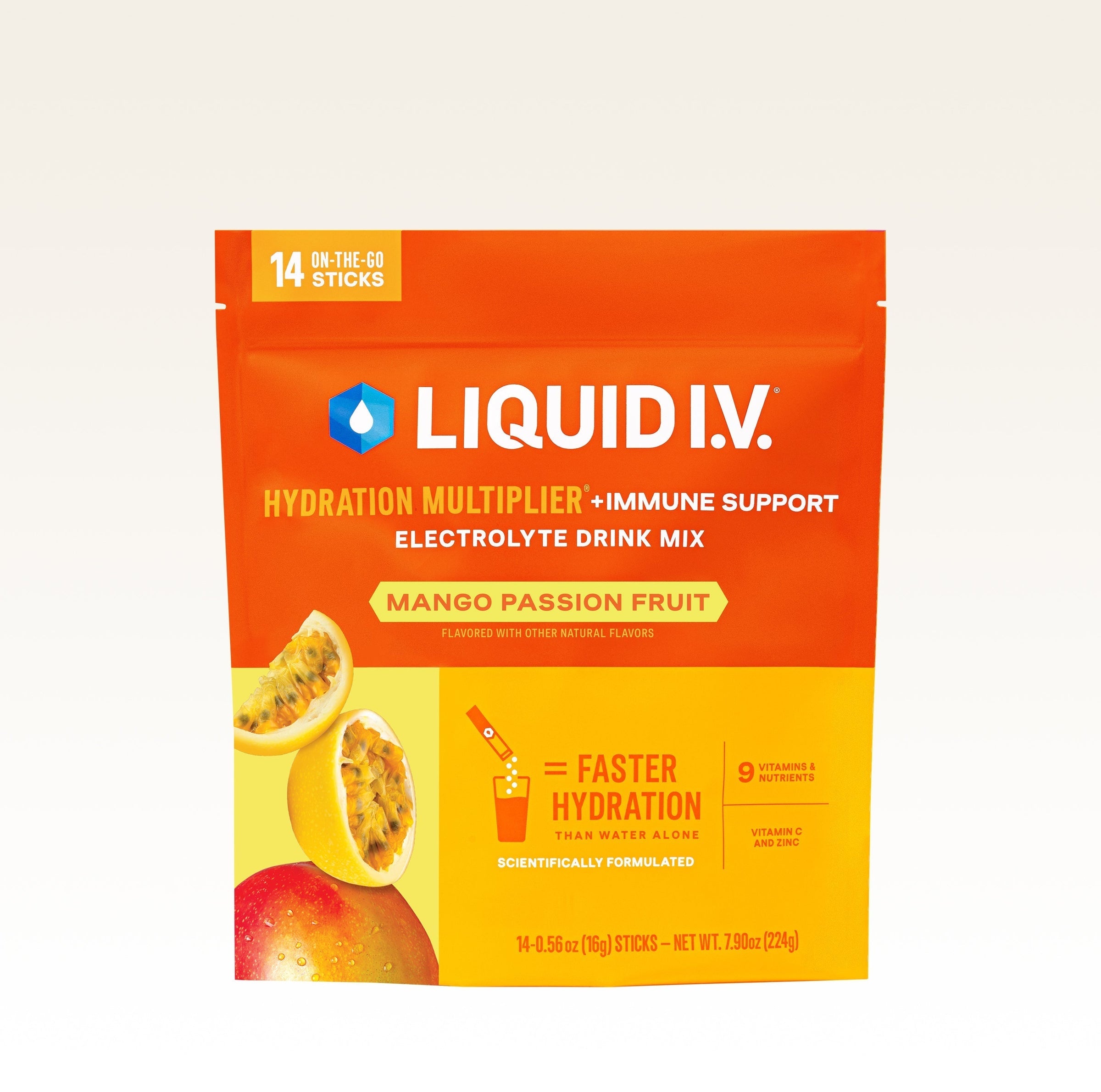 Mango Passionfruit Hydration Multiplier® +Immune Support - Easy Carry