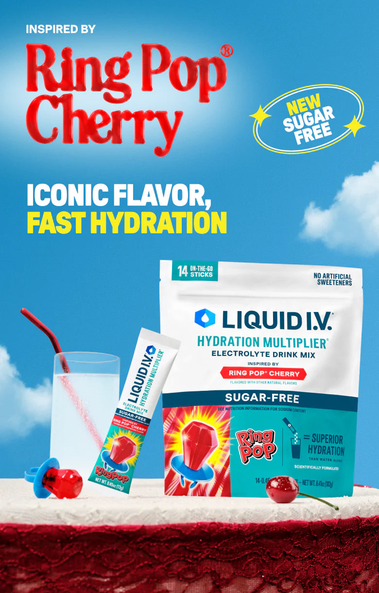 Ring Pop® Cherry Hydration Multiplier® Sugar-Free - Cherry Sip